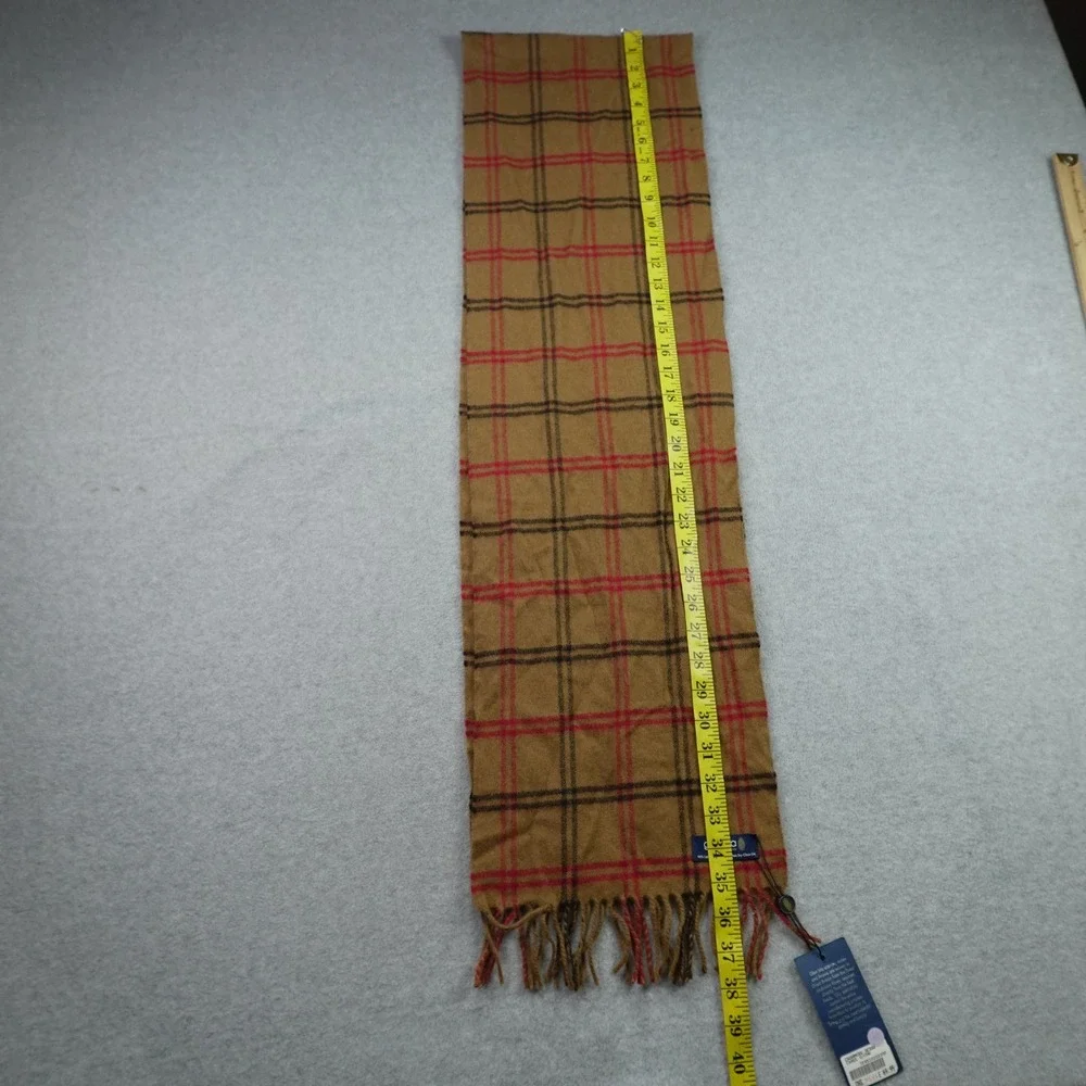 Glen Isla Scarf Unisex OS Camel Plaid Classic Cashmere British Made